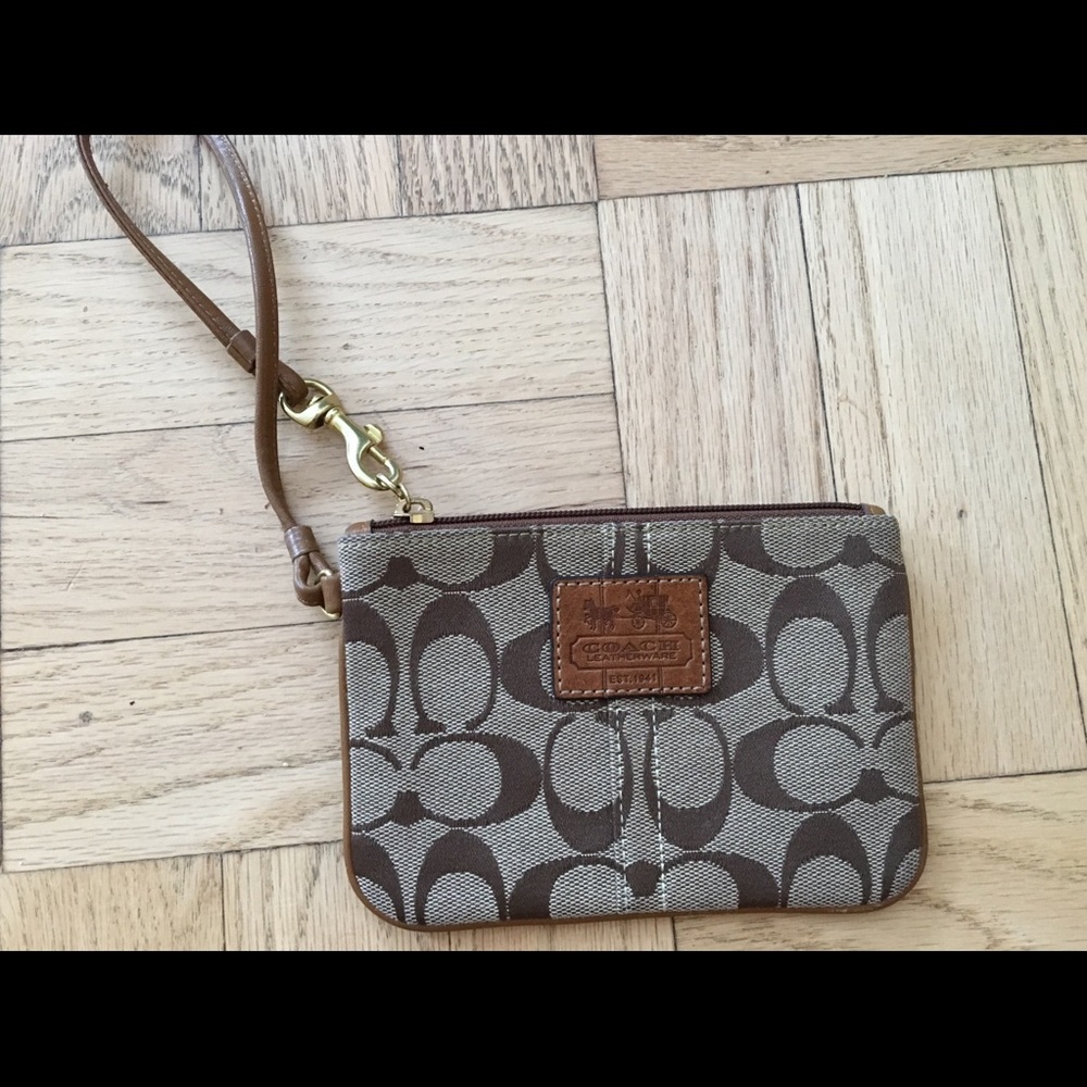 Coach Zippered Wristlet